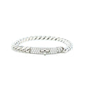 Hermes Kelly Chain Silver Cubic Zirconia Bracelet
