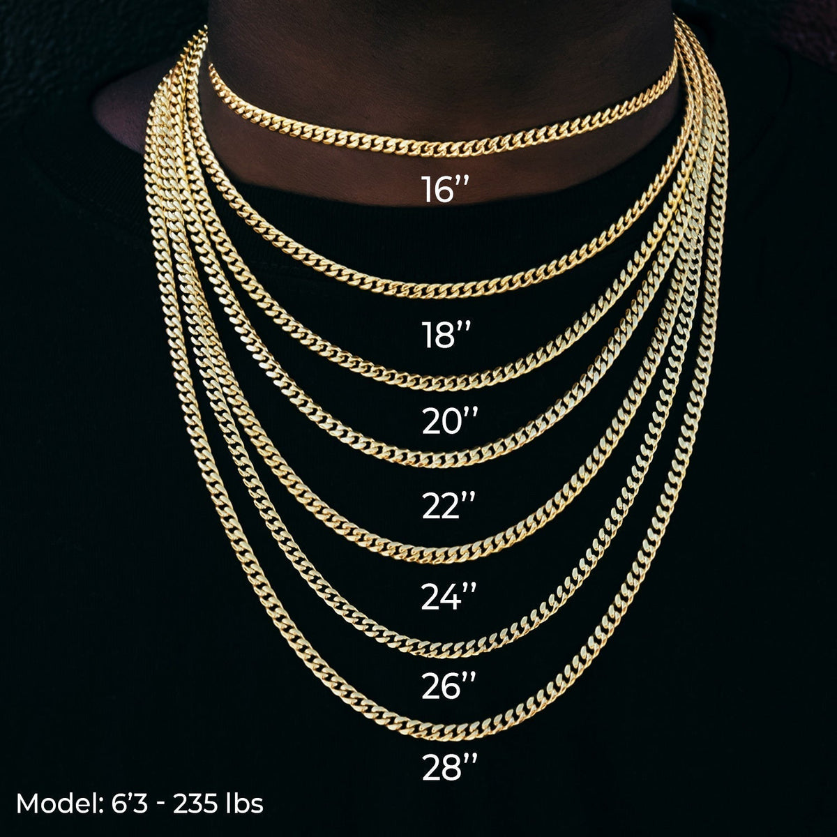 Iced Two Tone Large Link Puffed Mariner Necklace in Yellow & White Gold - 15mm